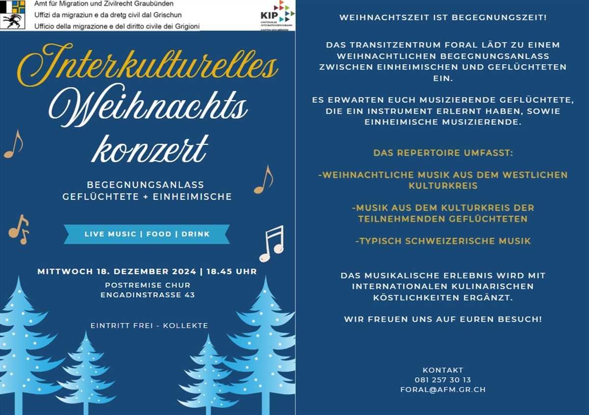 Interkulturelles Weihnachtskonzert am 18. Dezember 2024